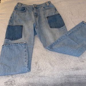 Ted Baker light wash high waist straight leg denim